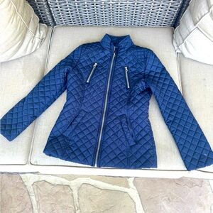 SO, Navy Quilted Jacket, Size 10/12